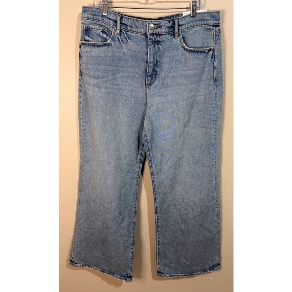 Loft Wide Leg Jeans‎ Womens 32/14 New High Rise Distressed